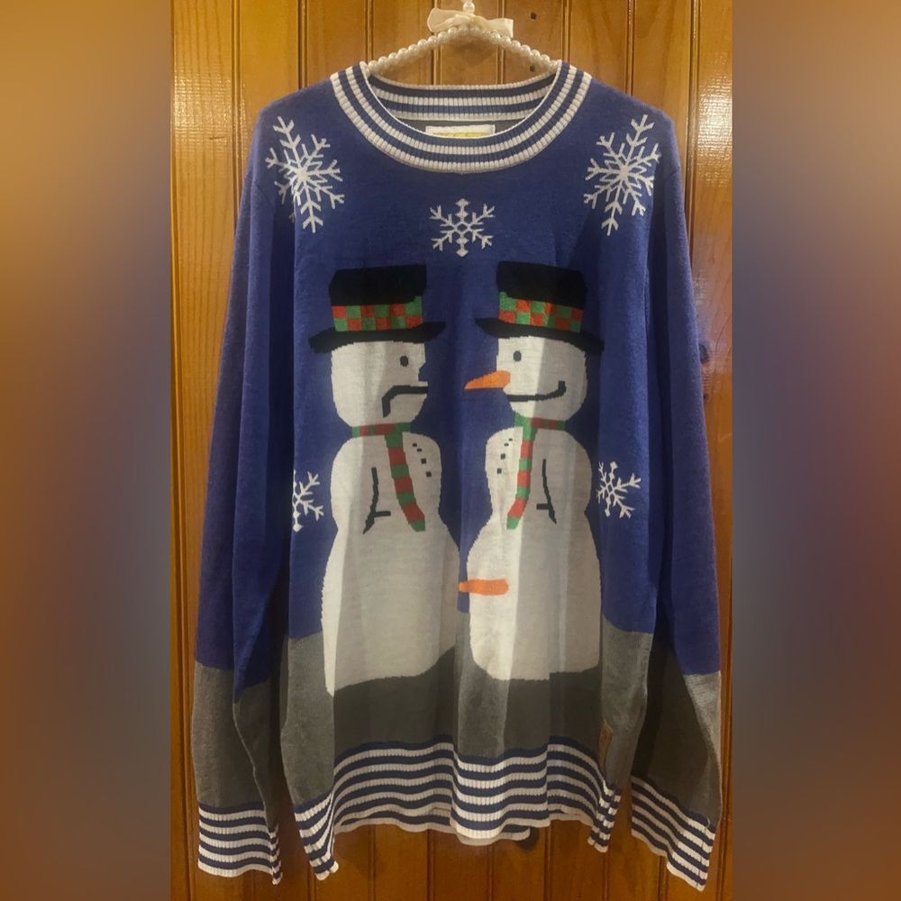 Tipsy Elves Men's Snowman Nose Thief Sweater Funny Humor Size XL